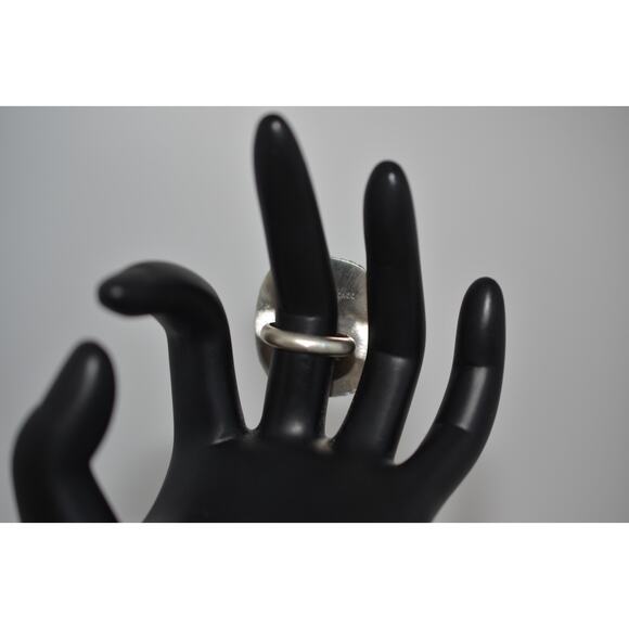 Rare Native American Navajo Donovan Skeets 925 Sterling Turquoise Ring Size 7 - Picture 2 of 3